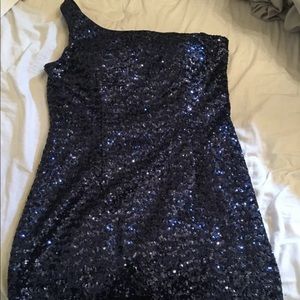 Milano Navy Blue Sequin Dress